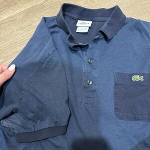 Men’s Blue two tone Lacoste Polo